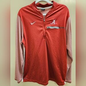 Univerity Of Alabama Nike Crimson and White Quarter-Zip Pullover